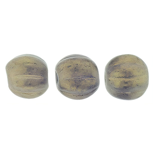 Czech Melon Round 5mm Sueded Gold Tanzanite (50pcs)