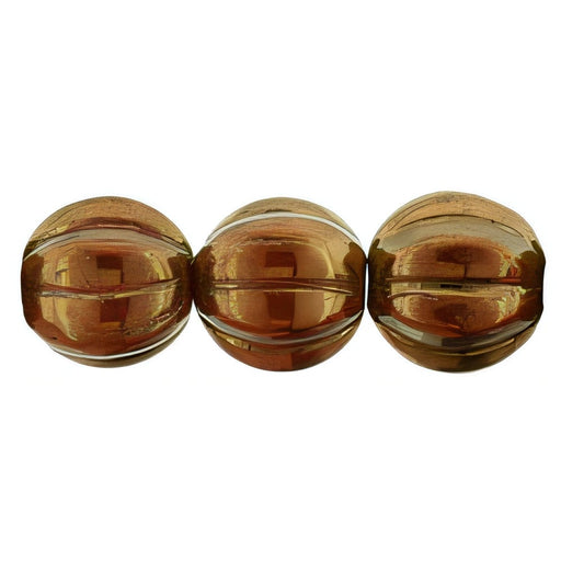 Czech Melon Round 8mm Bronze – Hyacinth  (25pcs)