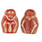 Czech Monkeys 14mm Milky Caramel - Gold Inlay (25pcs)