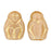 Czech Monkeys 14mm Opaque Beige - Gold Inlay (25pcs)