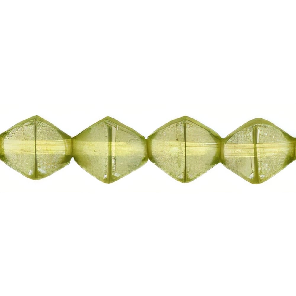 Czech Bicone 6 x 6mm Luster - Olivine (50pcs)