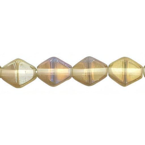 Czech Bicone 6 x 6mm Luster Iris - Lt Smoky Topaz (50pcs)