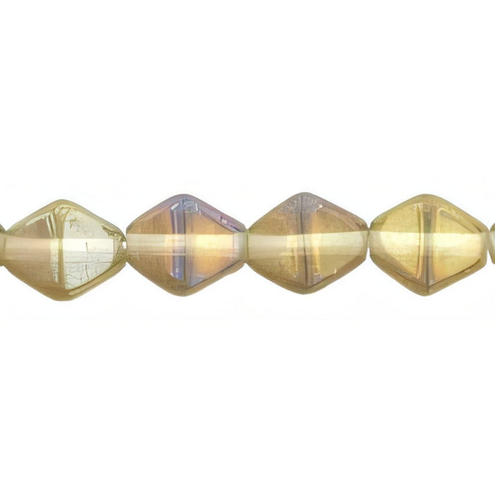 Czech Bicone 6 x 6mm Luster Iris - Lt Smoky Topaz (50pcs)