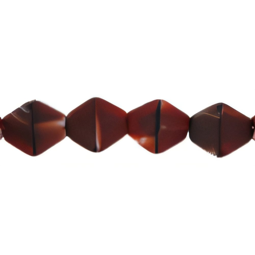 Czech Bicone 6/6mm Matte - Red w/Black Swirl (50pcs)