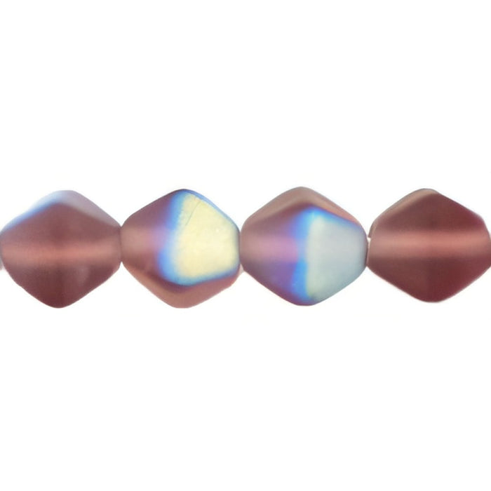 Czech Bicone 6/6mm Matte - Amethyst AB (25pcs)