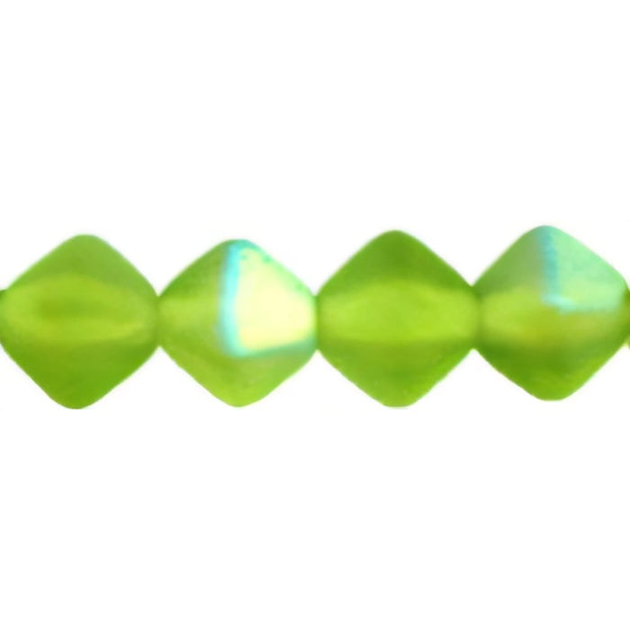 Czech Bicone 6/6mm Matte - Olivine AB (50pcs)