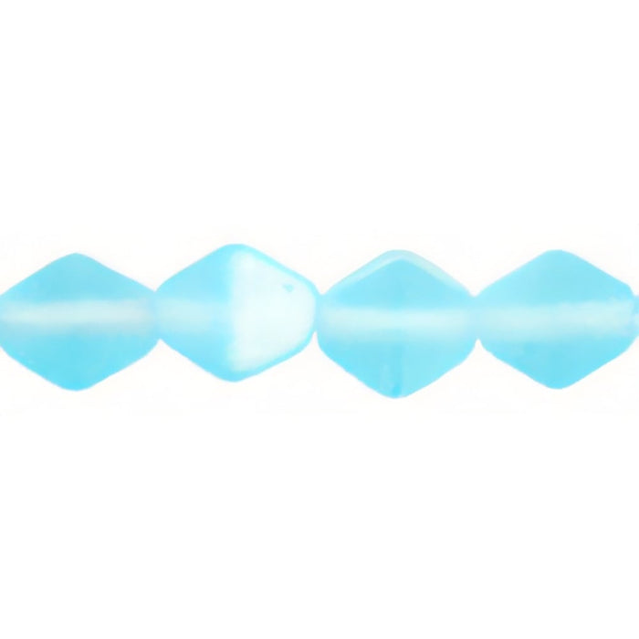 Czech Bicone 6/6mm Matte - Aquamarine AB (50pcs)