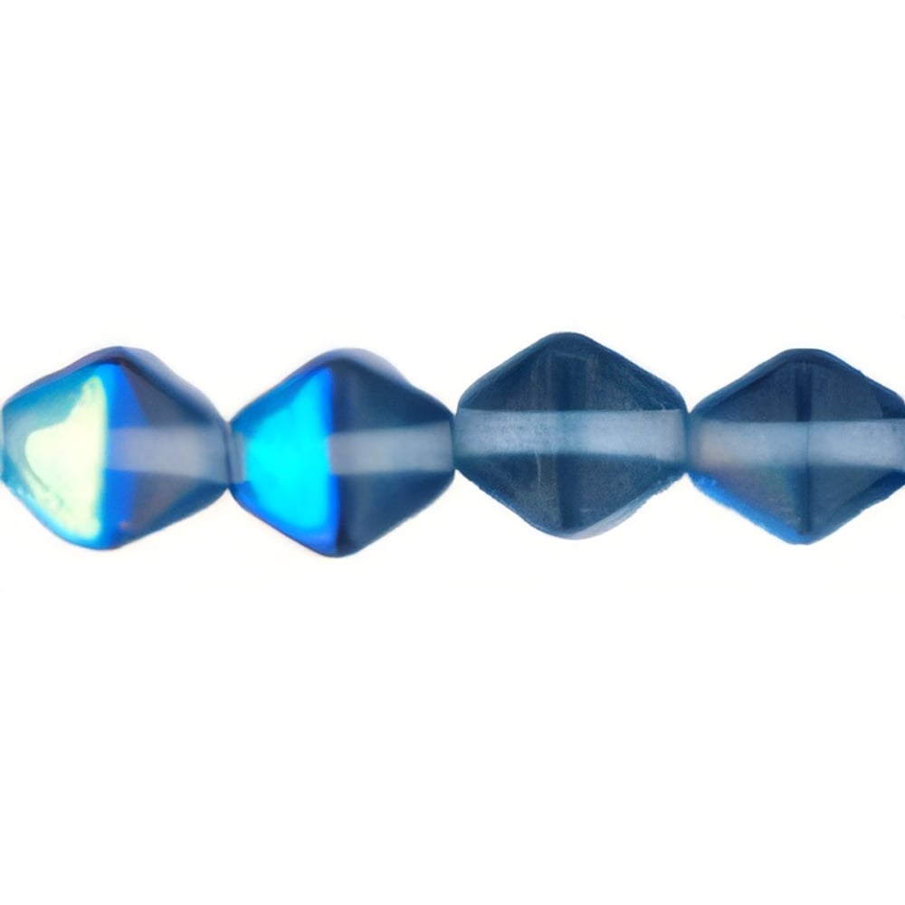 Czech Bicone 6/6mm Montana Blue AB (50pcs)