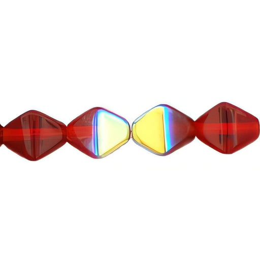 Czech Bicone 6/6mm Siam Ruby AB (50pcs)