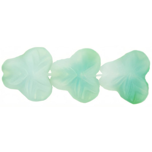 Czech Berry Leaves 9mm Spearmint/White (25pcs)