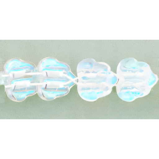 Czech Two-Hole Maple Leaves 13mm Crystal AB (25pcs)