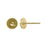 Gold Color Earring Post Finding w 6mm Flat Pad, AAA (1 Pair)