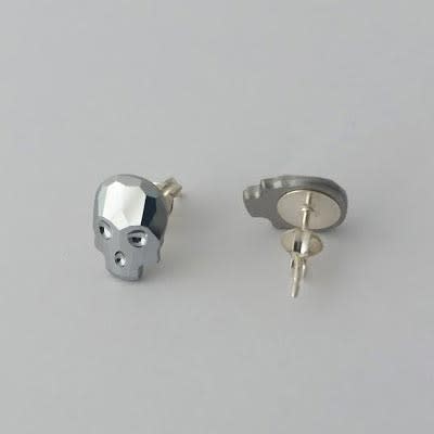 Stainless Steel Earring Post Findings, 6mm Flat Pad (1 Pair)