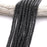 Natural Black Lava 4mm Rondelle Bead Strand