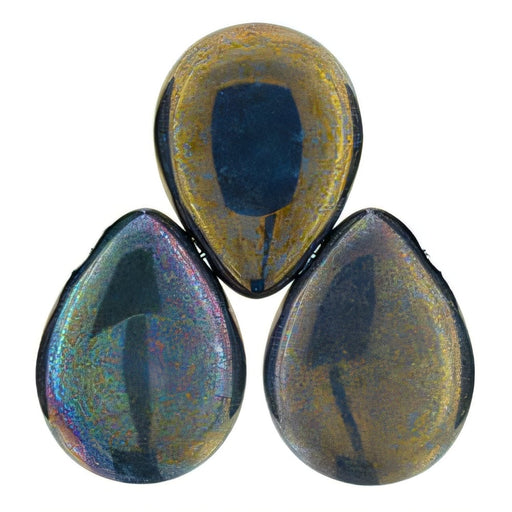 Czech Pear Shaped Drops 16 x 12mm Oxidized Bronze (25pcs)