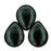 Czech Pear Shaped Drops 16 x 12mm Jet (25pcs)