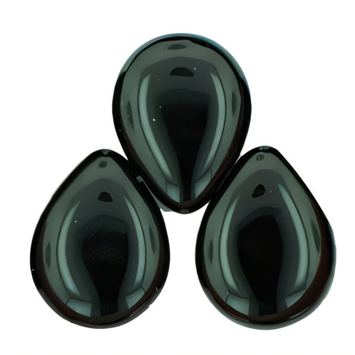 Czech Pear Shaped Drops 16 x 12mm Jet (25pcs)