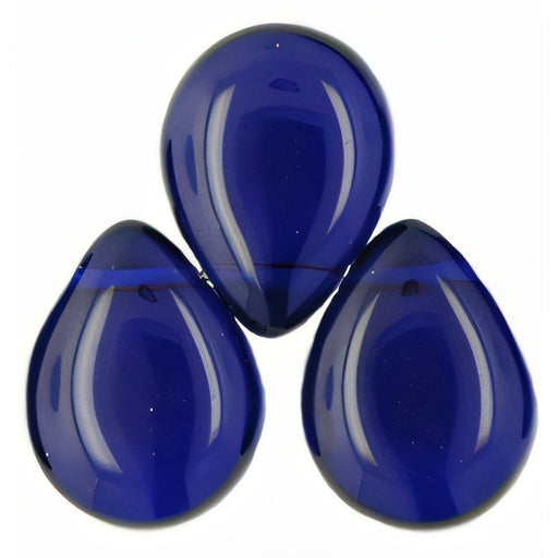 Czech Pear Shaped Drops 16 x 12mm Cobalt (25pcs)