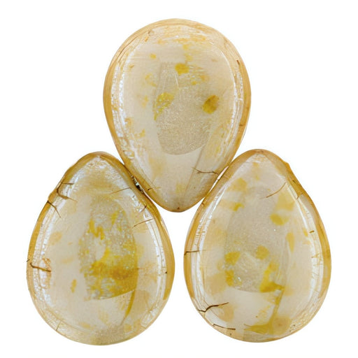 Czech Pear Shaped Drops 16 x 12mm Opaque Luster - Picasso (25pcs)