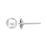 Sterling Silver Earring Post Findings, 6mm Cup Pad with Peg (1 Pair)