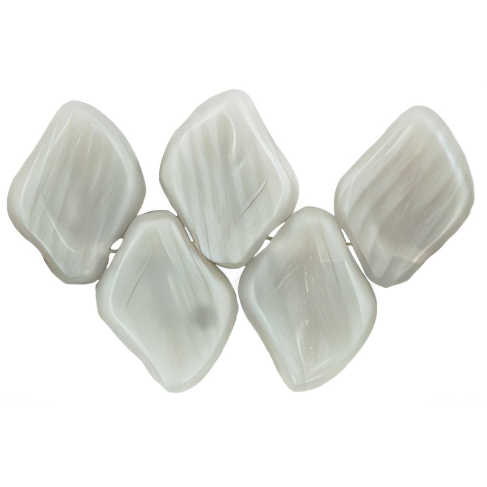 Czech Leaves 12 x 9mm Coral Gray (25pcs)