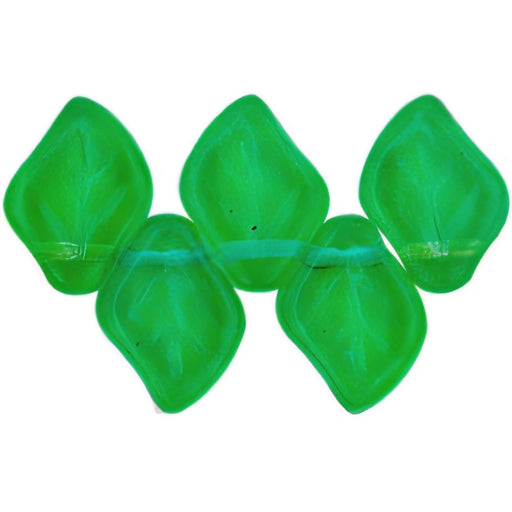 Czech Leaves 12 x 9mm Dual Coated - Lemon/Lime (25pcs)