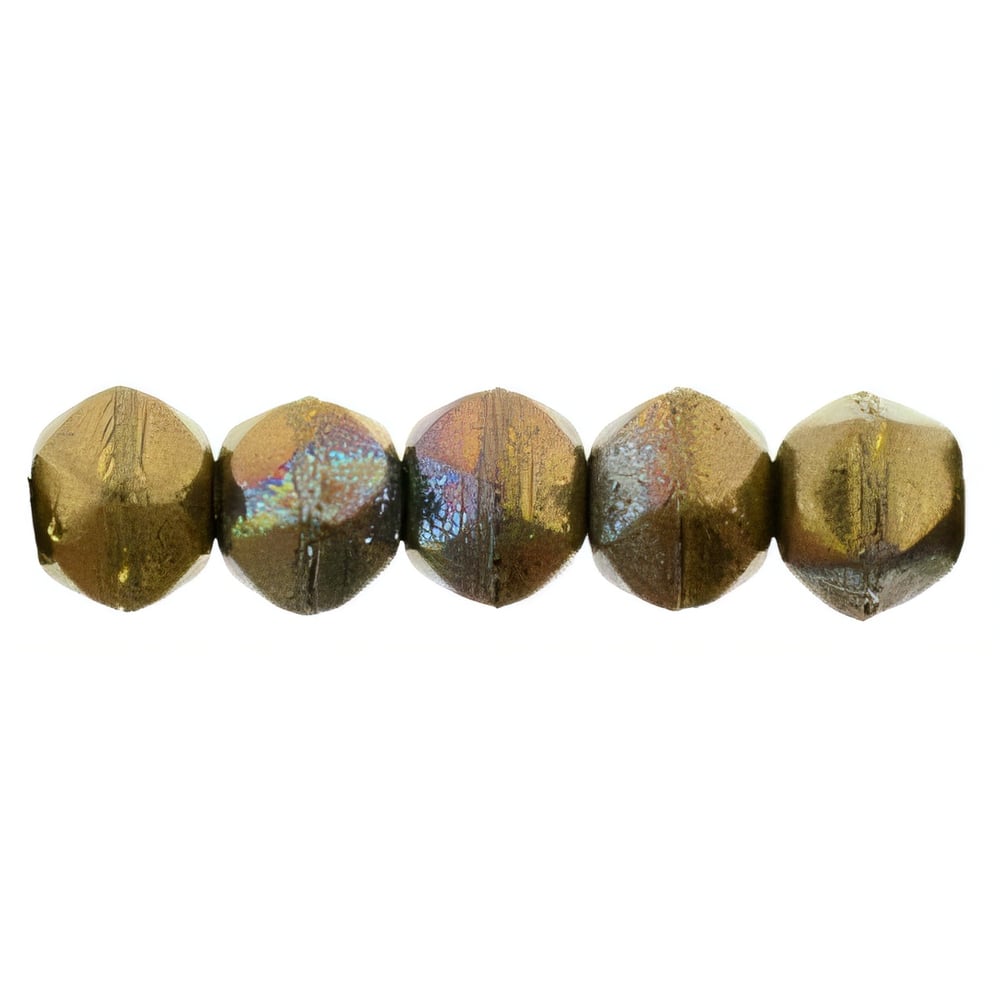 Czech English Cut Round 3mm Oxidized Bronze Clay (50pcs)