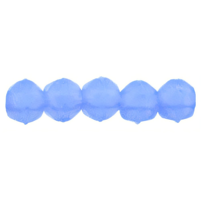 Czech English Cut Round 3mm Milky Sapphire (50pcs)