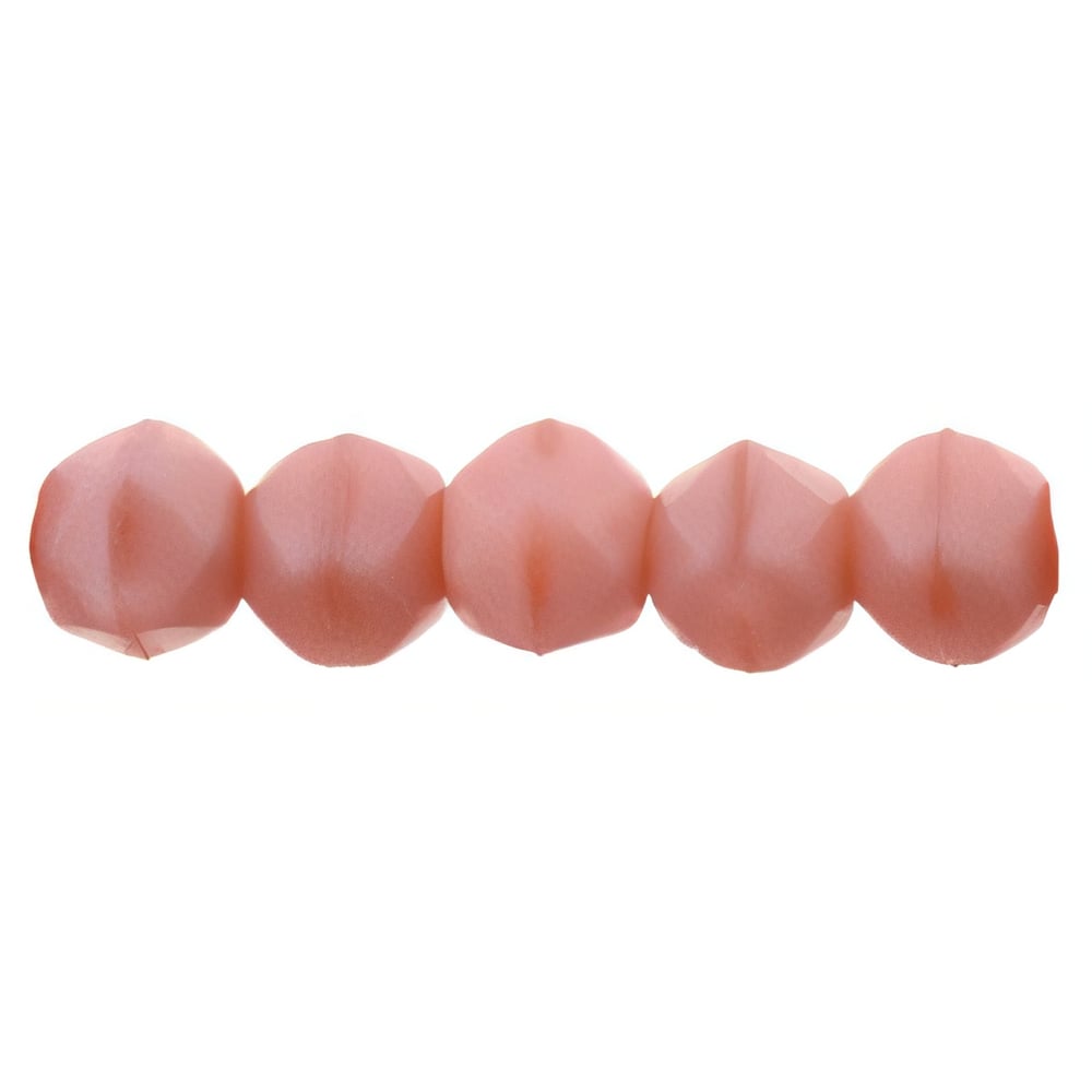 Czech English Cut Round 3mm Coral Pink (50pcs)
