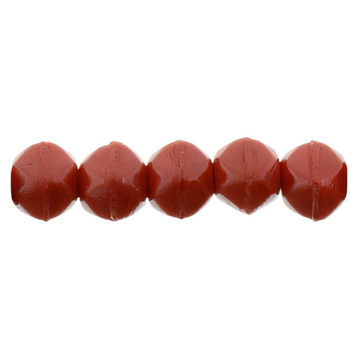 Czech English Cut Round 3mm Opaque Red (50pcs)