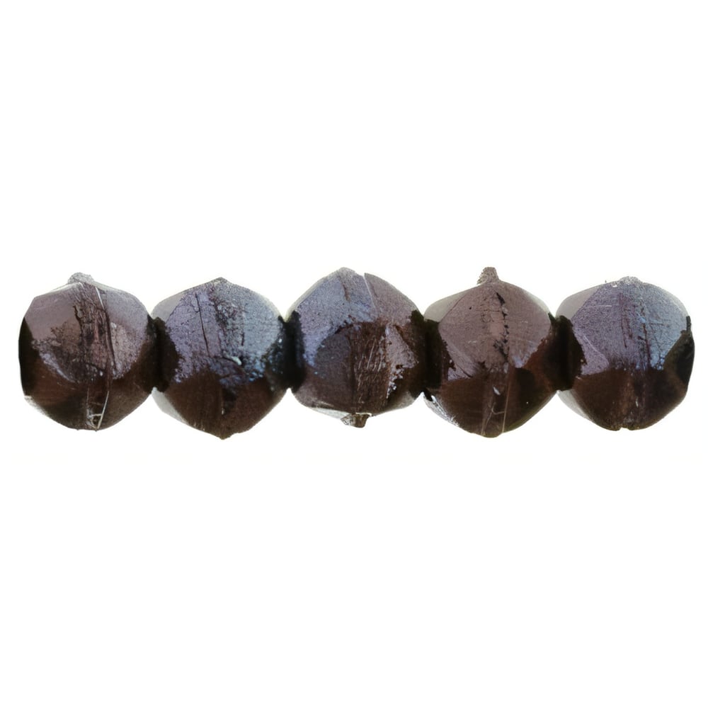 Czech English Cut Round 3mm Luster - Metallic Amethyst (50pcs)