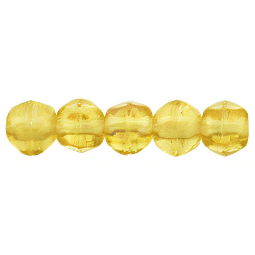 Czech English Cut Round 3mm Luster Iris - Topaz (50pcs)