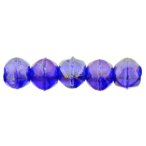 Czech English Cut Round 3mm Luster Iris - Cobalt (50pcs)