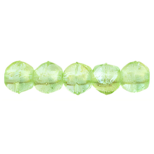 Czech English Cut Round 3mm Luster Iris - Peridot (50pcs)