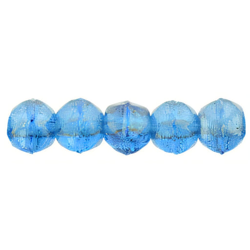 Czech English Cut Round 3mm Luster Iris - Capri Blue (50pcs)