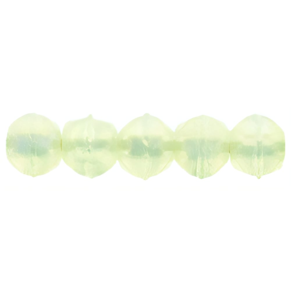 Czech English Cut Round 3mm Luster Iris - Lemon (50pcs)