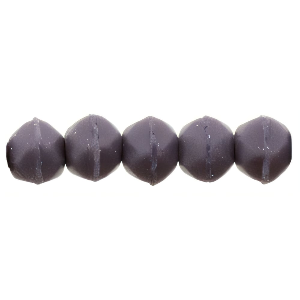 Czech English Cut Round 3mm Matte - Opaque Purple (50pcs)
