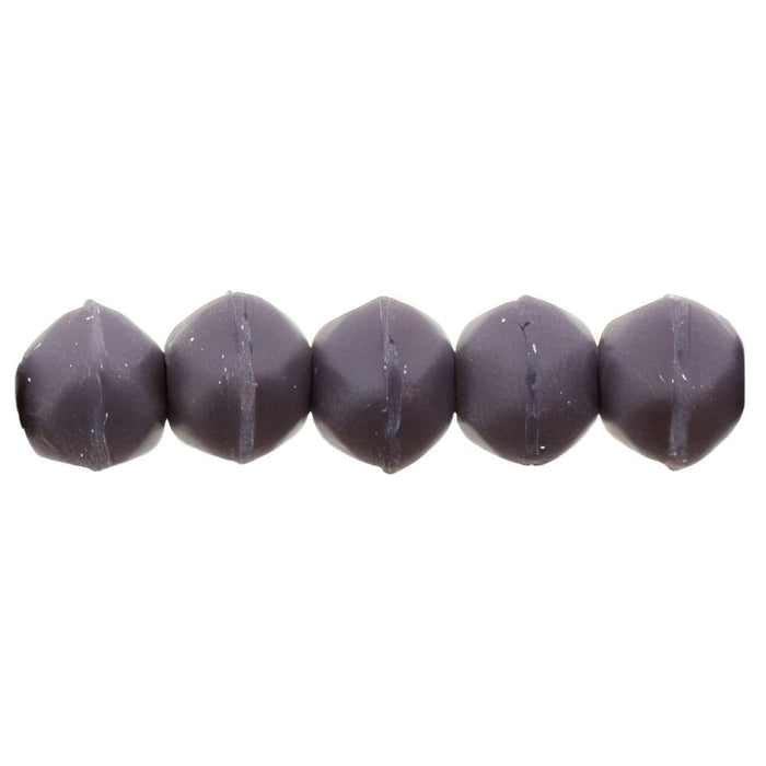 Czech English Cut Round 3mm Matte - Opaque Purple (50pcs)