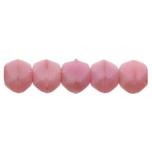 Czech English Cut Round 3mm Matte - Coral Pink (50pcs)