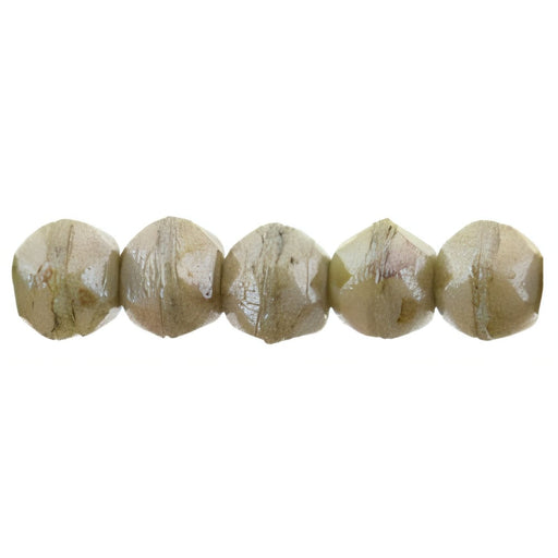 Czech English Cut Round 3mm Ultra Luster - Opaque Green (50pcs)