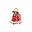Sweet and Petite Enamel Holiday Charms, Christmas Bell with Ribbon 20x15.5mm (1 Piece)