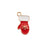 Sweet and Petite Enamel Holiday Charms, Mitten Glove with Snowflake 19x10.5mm (1 Piece)