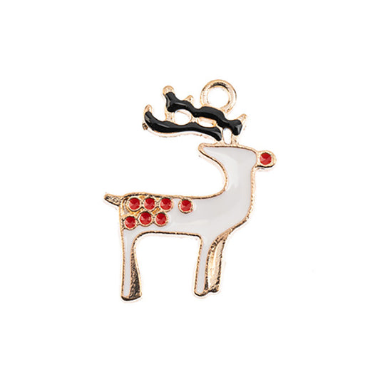 Sweet and Petite Enamel Holiday Charms, Rudolph Reindeer 23x18mm (1 Piece)