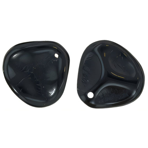 Czech Rose Petals 14 x 13mm Jet (25pcs)