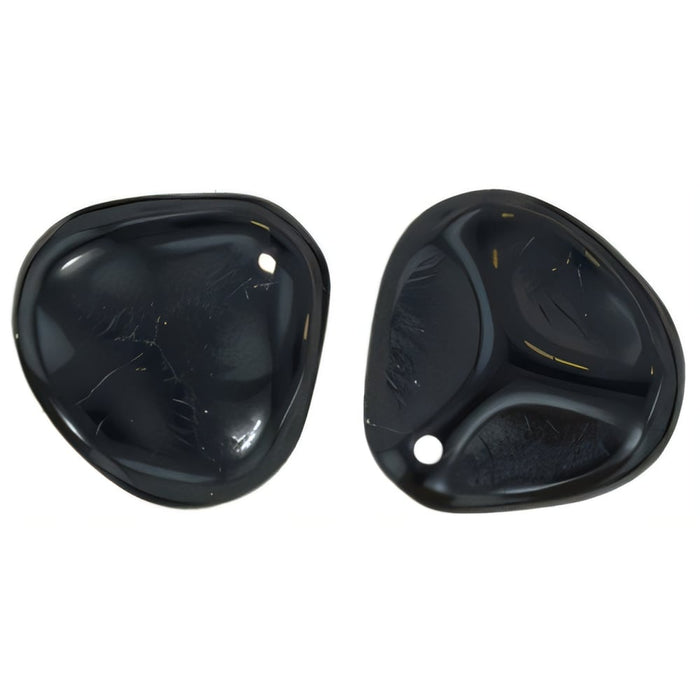 Czech Rose Petals 14 x 13mm Jet (25pcs)