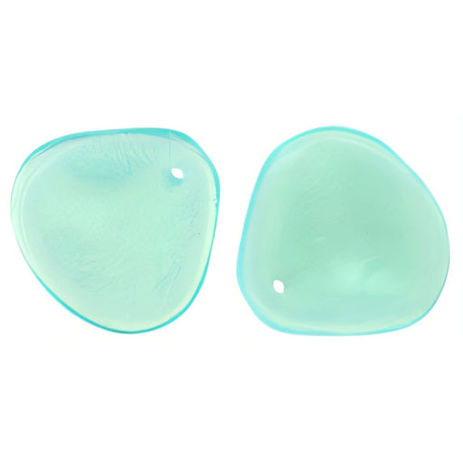 Czech Rose Petals 14 x 13mm Milky Peridot (25pcs)