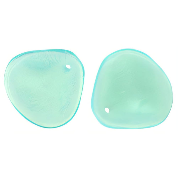 Czech Rose Petals 14 x 13mm Milky Peridot (25pcs)