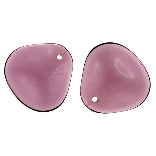 Czech Rose Petals 14 x 13mm Fuchsia (25pcs)