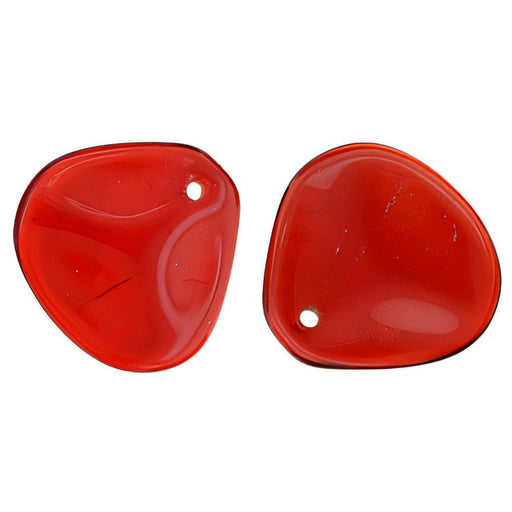 Czech Rose Petals 14 x 13mm Siam Ruby (25pcs)