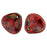 Czech Rose Petals 14 x 13mm Siam Ruby - Bronze Picasso (25pcs)